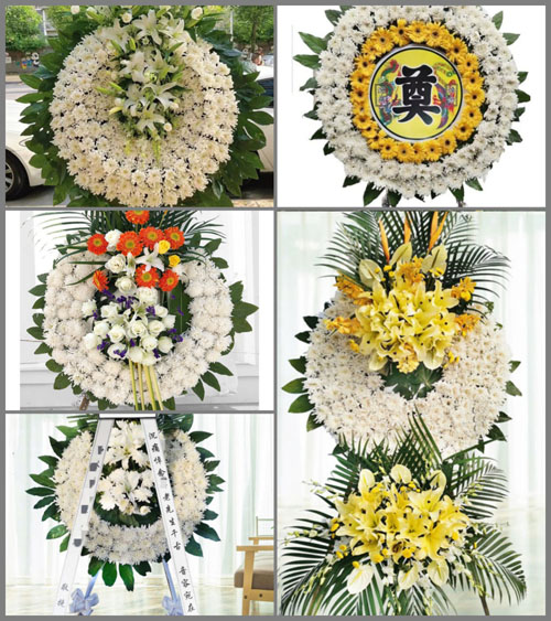 贵州安顺平坝区高峰镇老胖村花圈速递